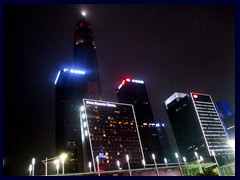 Shenzhen skyline by night - Futian district dominated by Pingan International Finance Centre, that will become Shenzhen's tallest building with 115 floors, standing 600m tall upon completion in 2016.